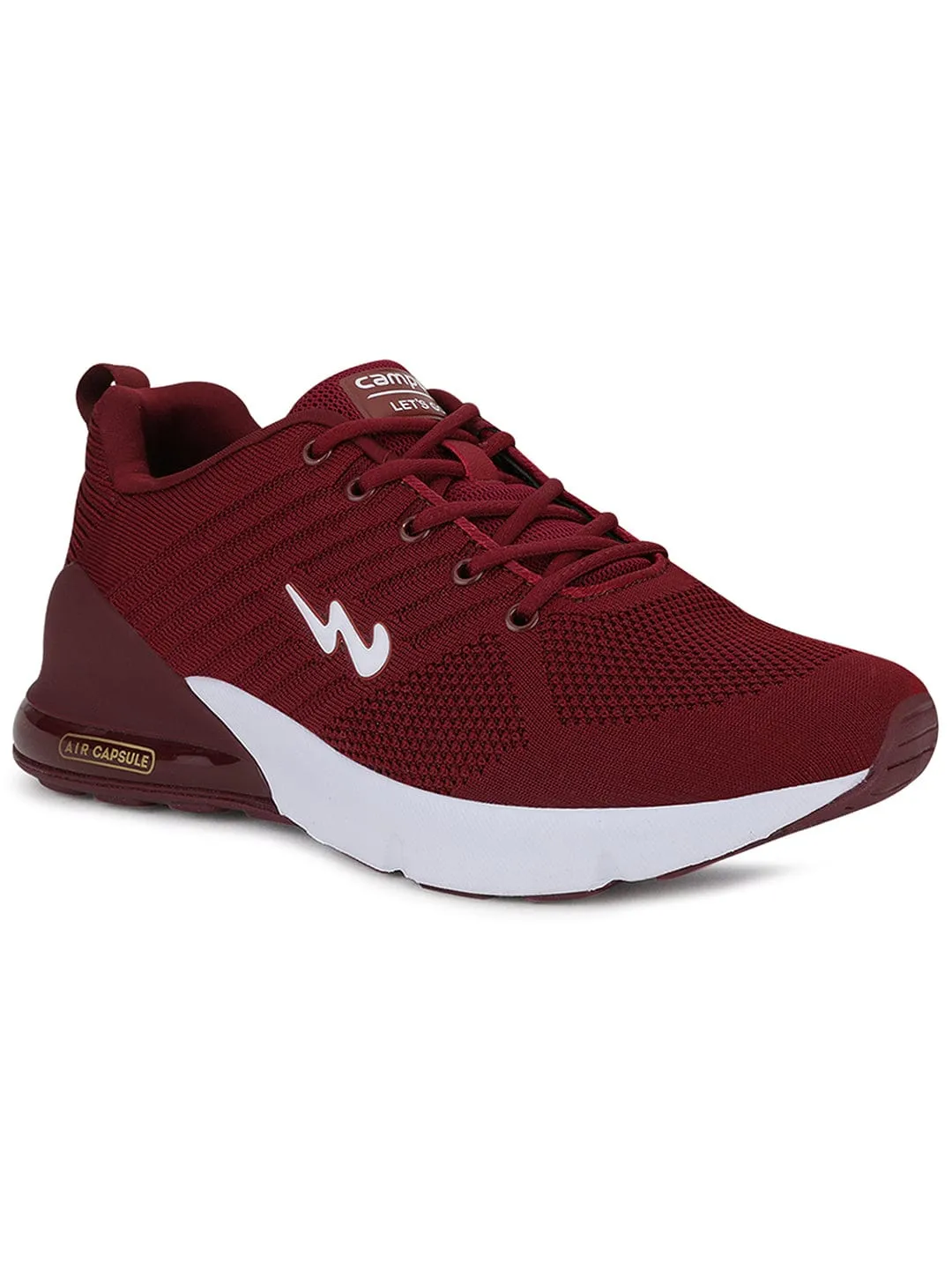 MIKE N Burgundy Men's Running Shoes
