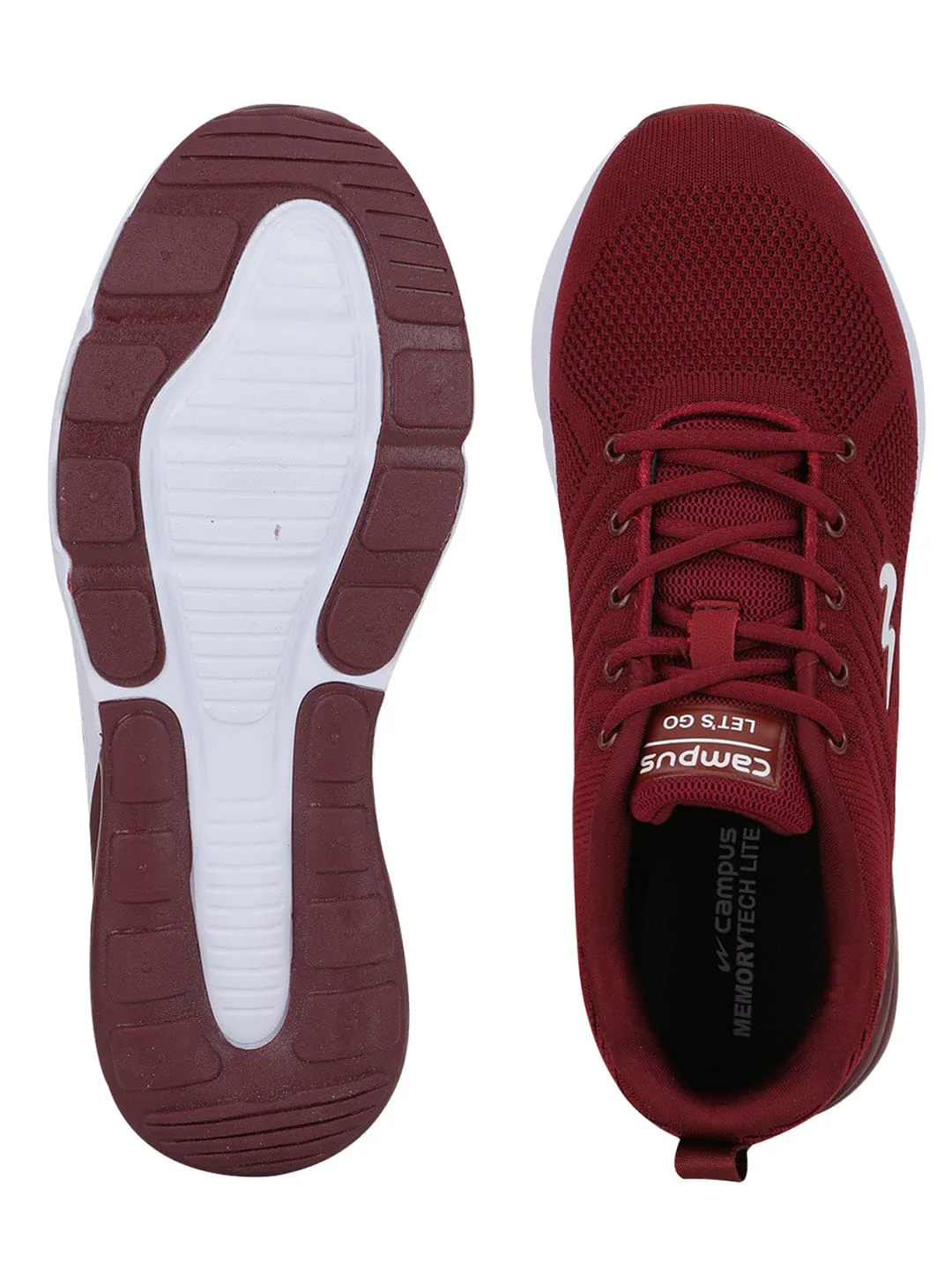 MIKE N Burgundy Men's Running Shoes