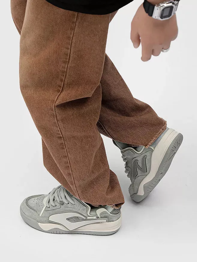 Niceprimes Leather Loaf Design Athletic Shoes
