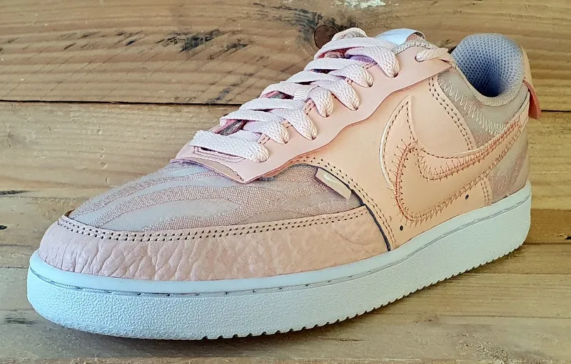 Nike Court Vision Low Textile Trainers UK4/US6.5/EU37.5 CI7599-600 Washed Coral