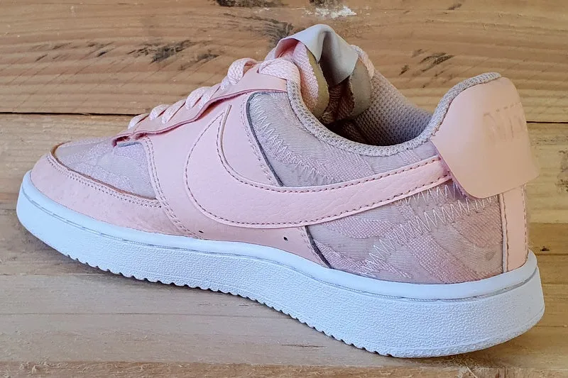 Nike Court Vision Low Textile Trainers UK4/US6.5/EU37.5 CI7599-600 Washed Coral