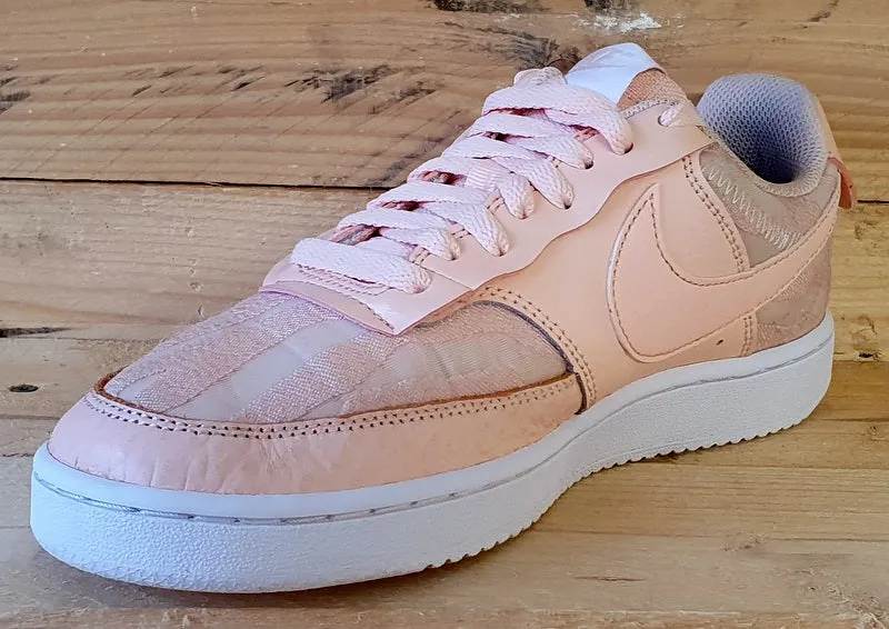 Nike Court Vision Low Textile Trainers UK4/US6.5/EU37.5 CI7599-600 Washed Coral