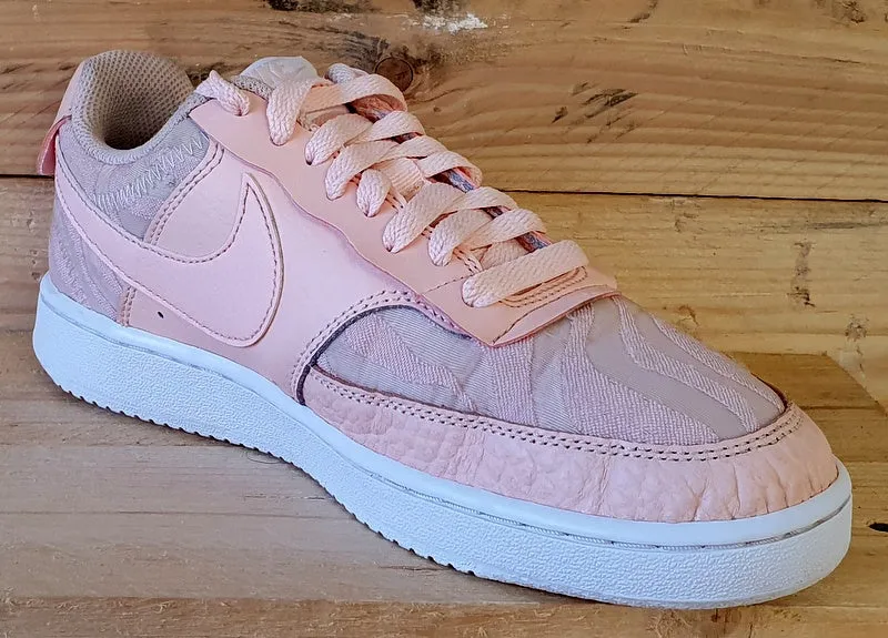 Nike Court Vision Low Textile Trainers UK4/US6.5/EU37.5 CI7599-600 Washed Coral