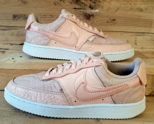 Nike Court Vision Low Textile Trainers UK4/US6.5/EU37.5 CI7599-600 Washed Coral