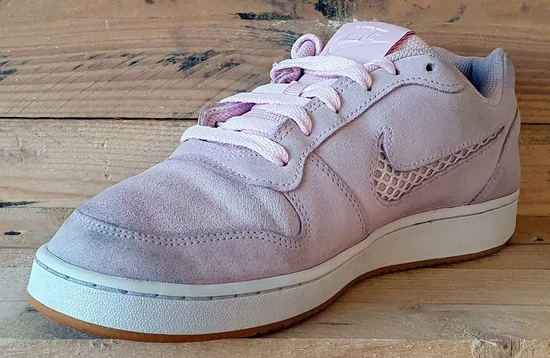 Nike Ebernon Premium Low Suede Trainers UK7/US9.5/EU41 AQ2232-600 Pink/White