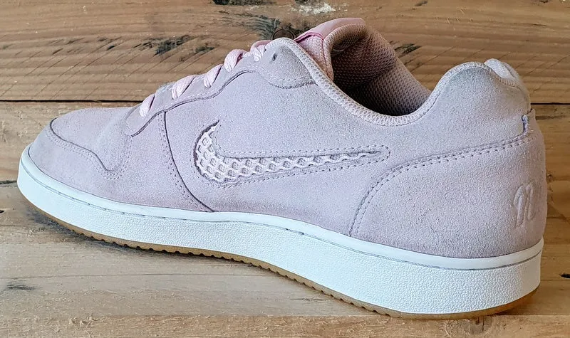 Nike Ebernon Premium Low Suede Trainers UK7/US9.5/EU41 AQ2232-600 Pink/White