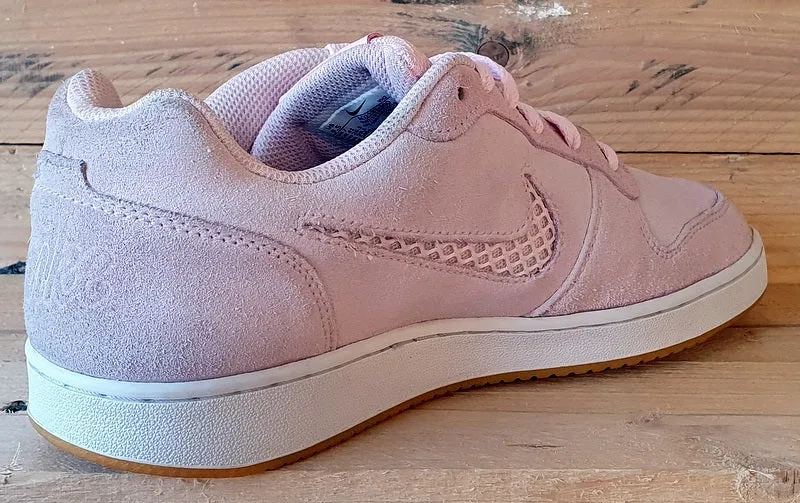 Nike Ebernon Premium Low Suede Trainers UK7/US9.5/EU41 AQ2232-600 Pink/White