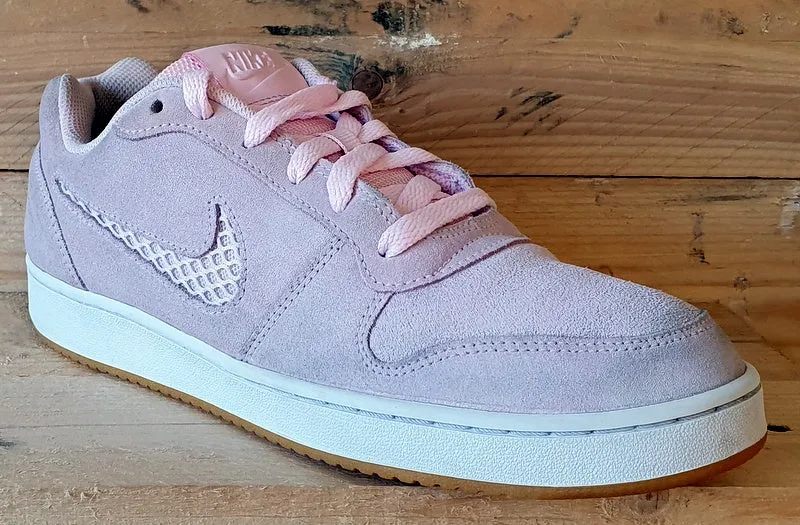 Nike Ebernon Premium Low Suede Trainers UK7/US9.5/EU41 AQ2232-600 Pink/White