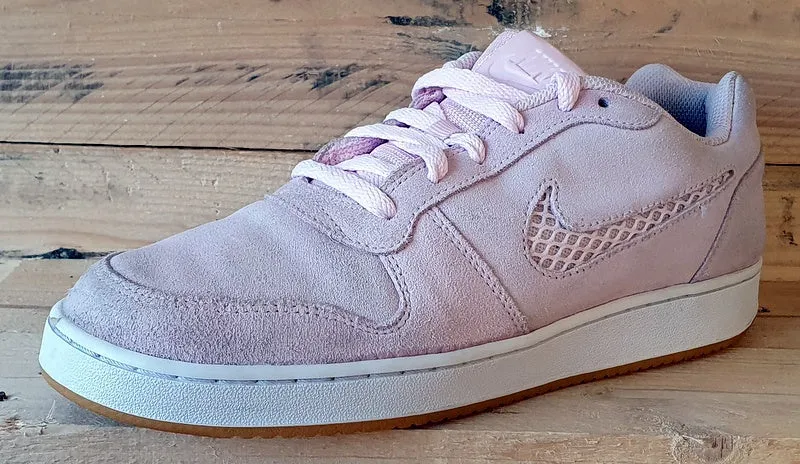 Nike Ebernon Premium Low Suede Trainers UK7/US9.5/EU41 AQ2232-600 Pink/White
