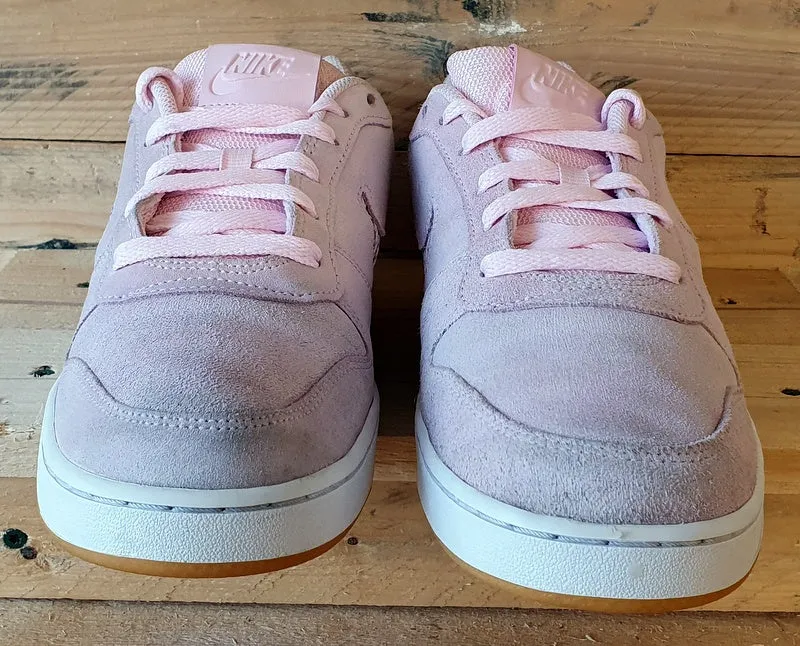 Nike Ebernon Premium Low Suede Trainers UK7/US9.5/EU41 AQ2232-600 Pink/White