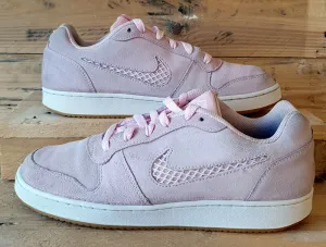 Nike Ebernon Premium Low Suede Trainers UK7/US9.5/EU41 AQ2232-600 Pink/White