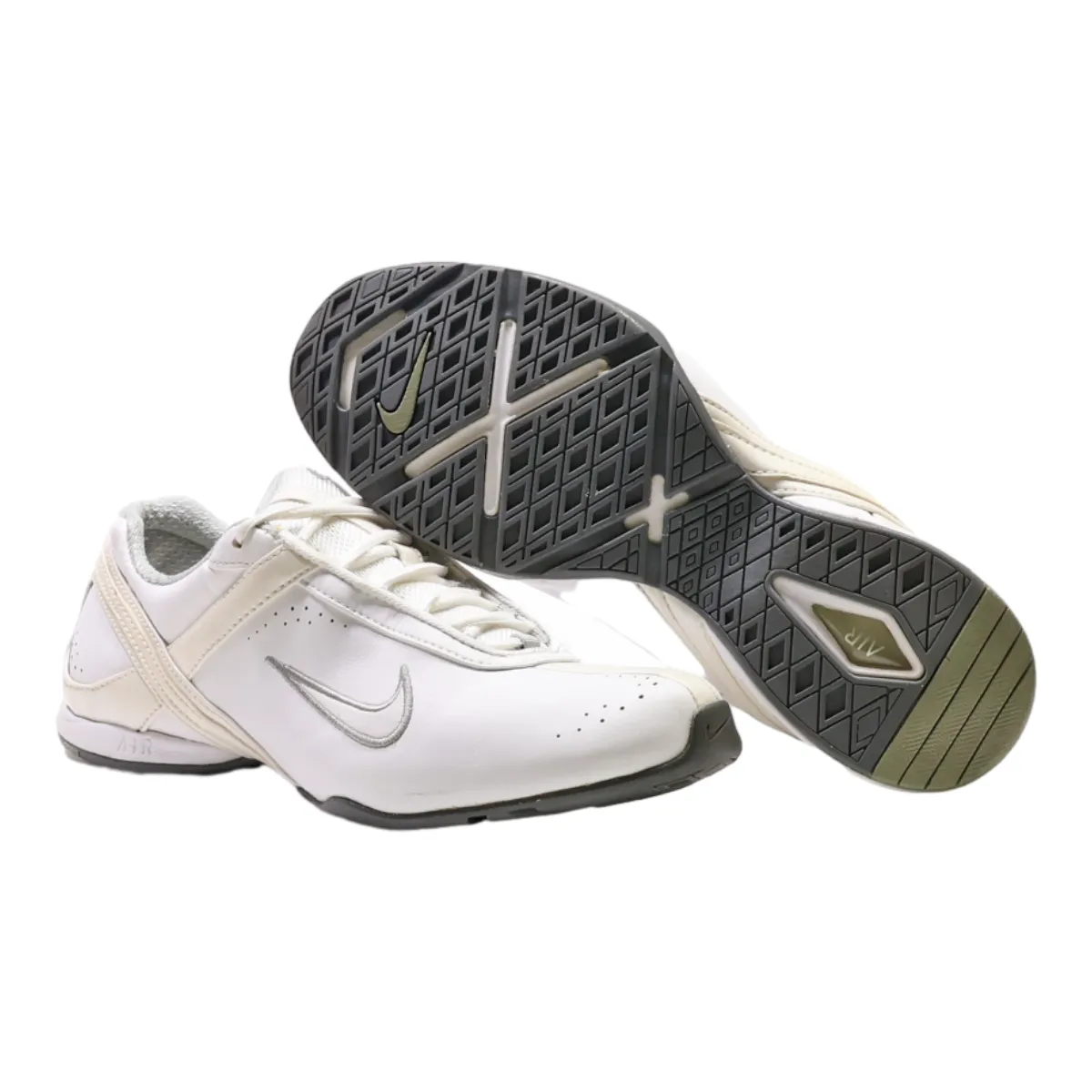 NIKE Low Top Trainers White Leather Womens UK 5