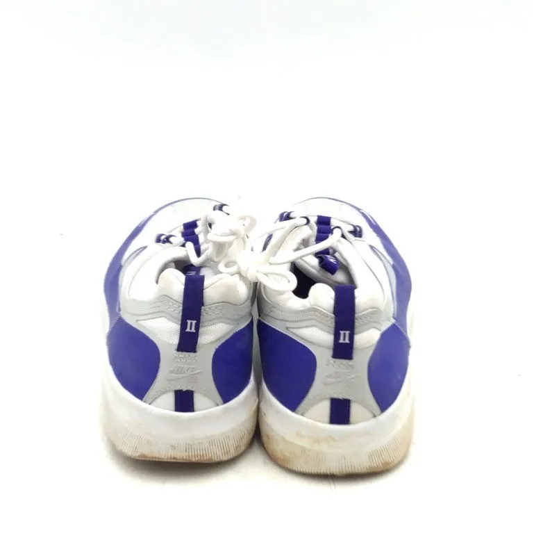 Nike Men's SB Nyjah Free 2 BV2078-403 White Purple Athletic Shoes - Size 12