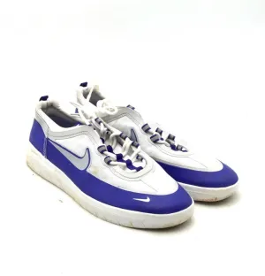 Nike Men's SB Nyjah Free 2 BV2078-403 White Purple Athletic Shoes - Size 12