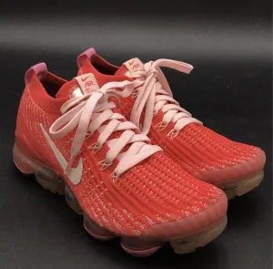 Nike Women's Air Vapormax Flyknit 3 Red Running Athletic Shoes - Size 7