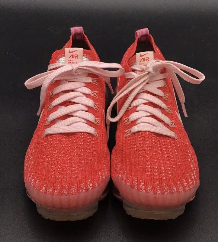 Nike Women's Air Vapormax Flyknit 3 Red Running Athletic Shoes - Size 7