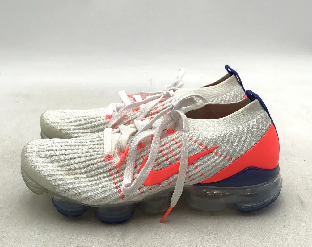 Nike Women's Air Vapormax Flyknit White Running Athletic Shoes - Size 7.5