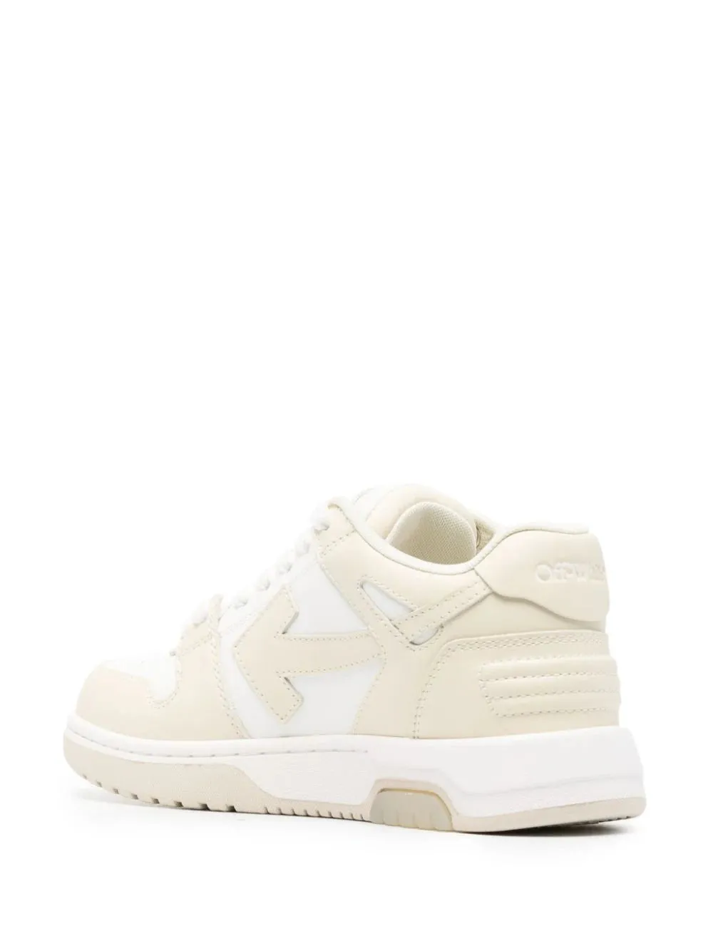 OFF-WHITE WOMEN Out Of Office Leather Sneakers White Beige