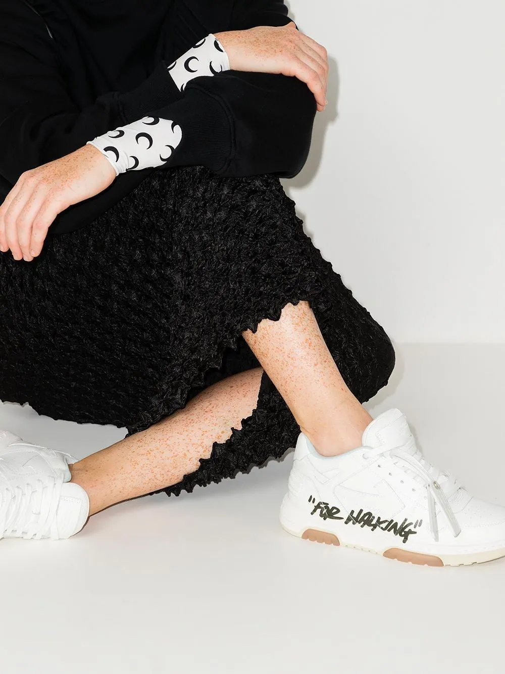 OFF-WHITE WOMEN Out Of Office "For Walking" Sneakers White/Black