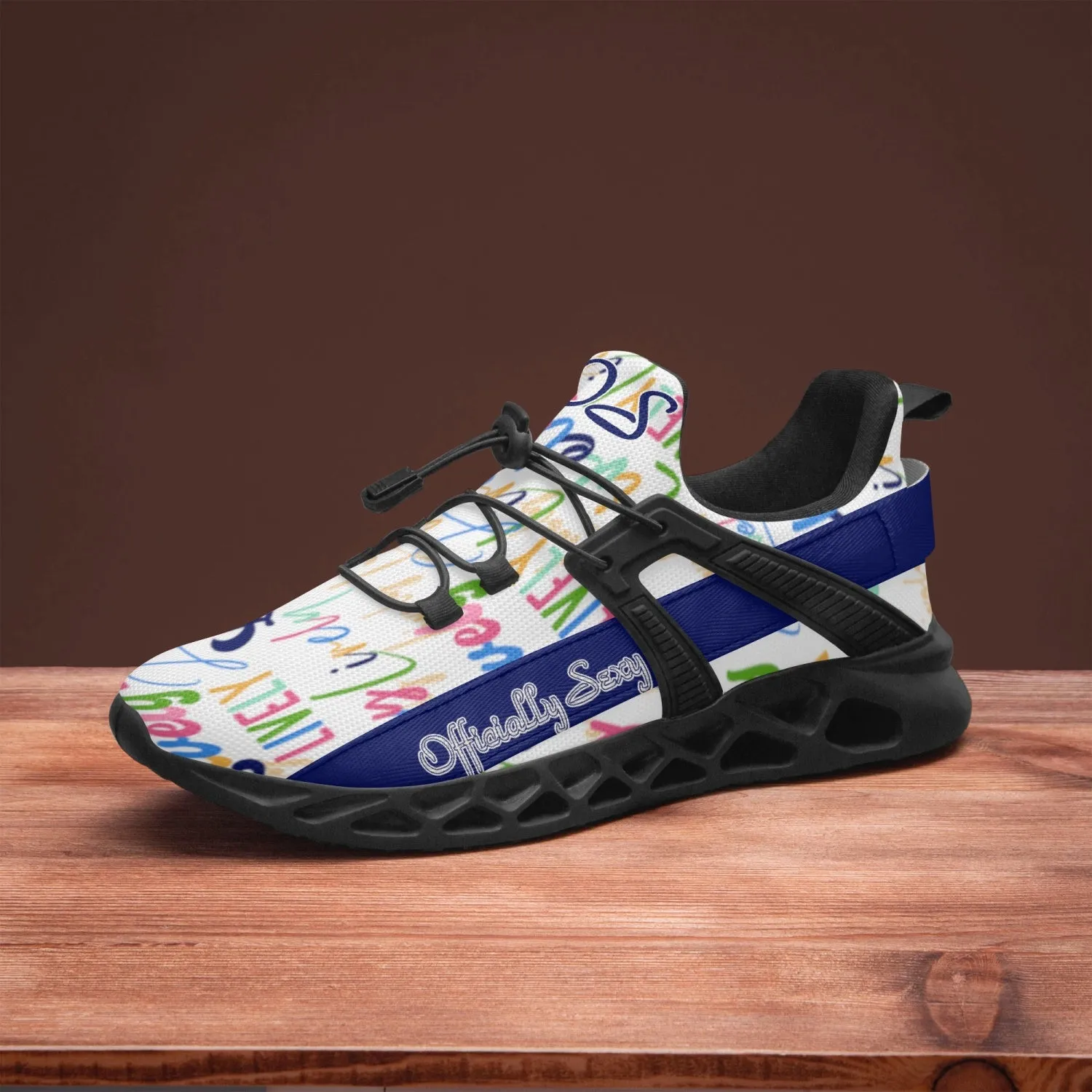 Officially Sexy Lively Collection Navy Mesh Running Shoes With Navy OS