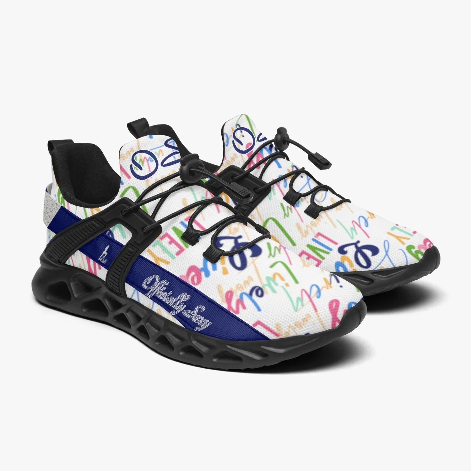Officially Sexy Lively Collection Navy Mesh Running Shoes With Navy OS