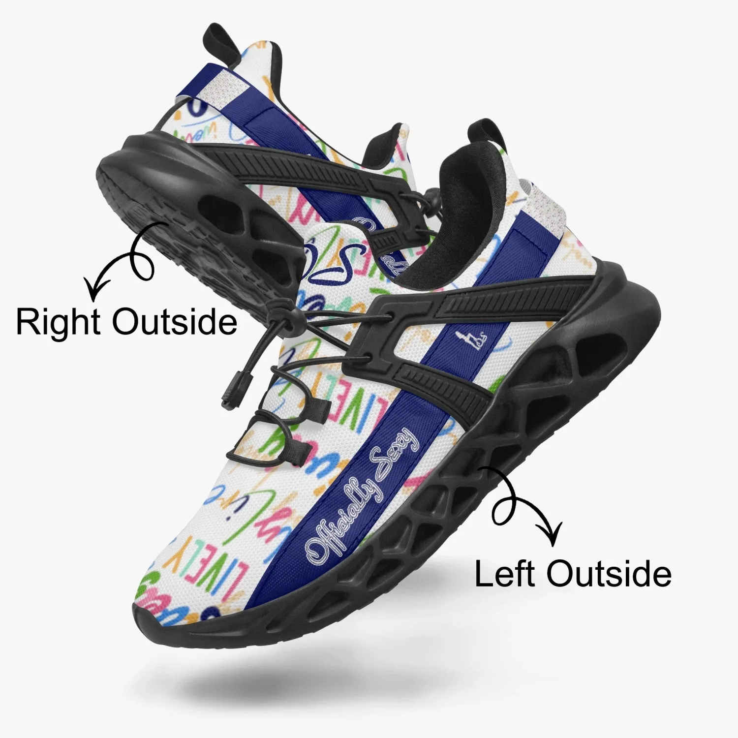 Officially Sexy Lively Collection Navy Mesh Running Shoes With Navy OS