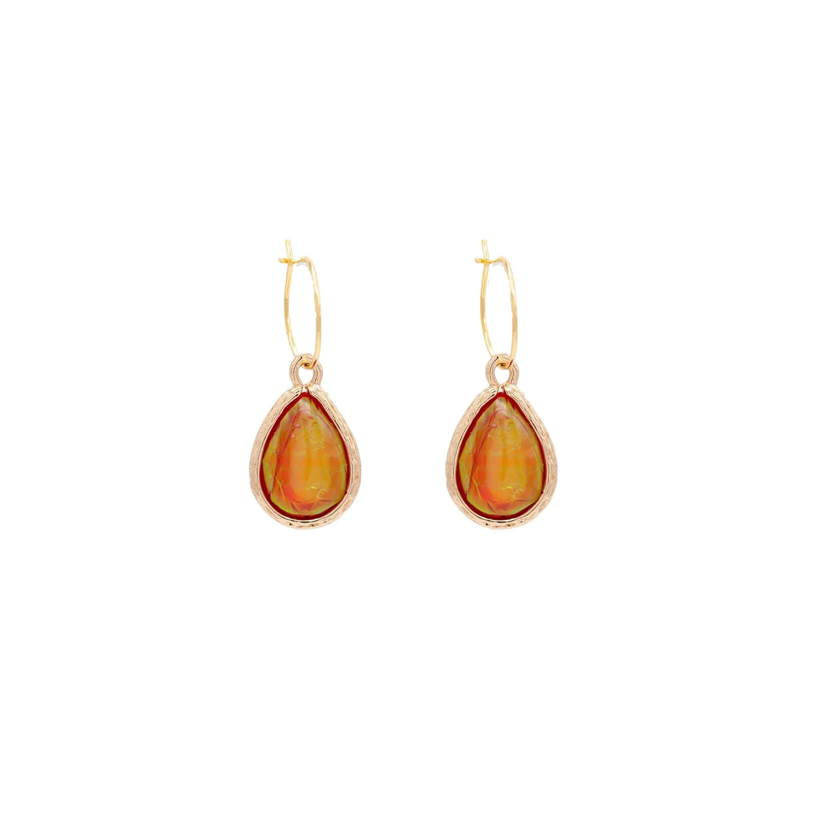 Opalite Gemstone Huggie Hoop Earring