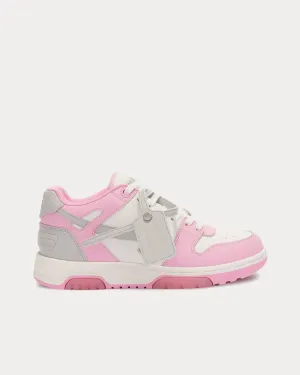 Out of Office Grey Arrow Calf Leather Pink / White Low Top Sneakers