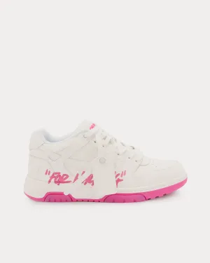 Out Of Office "For Walking" White / Fuchsia Low Top Sneakers