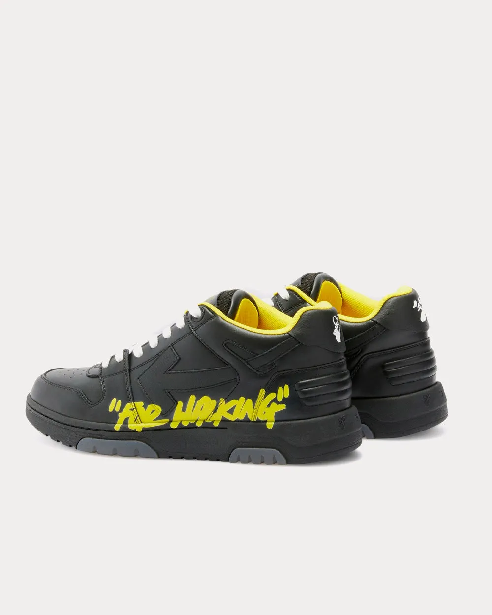 Out Of Office "Ooo" Black / Yellow Low Top Sneakers