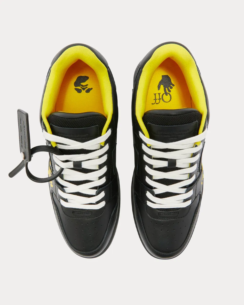 Out Of Office "Ooo" Black / Yellow Low Top Sneakers