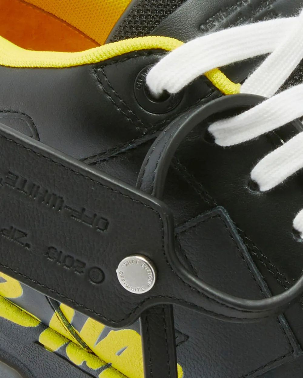 Out Of Office "Ooo" Black / Yellow Low Top Sneakers