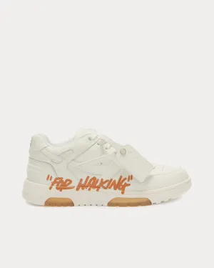 Out Of Office "Ooo" "For Walking" White / Terracotta Low Top Sneakers