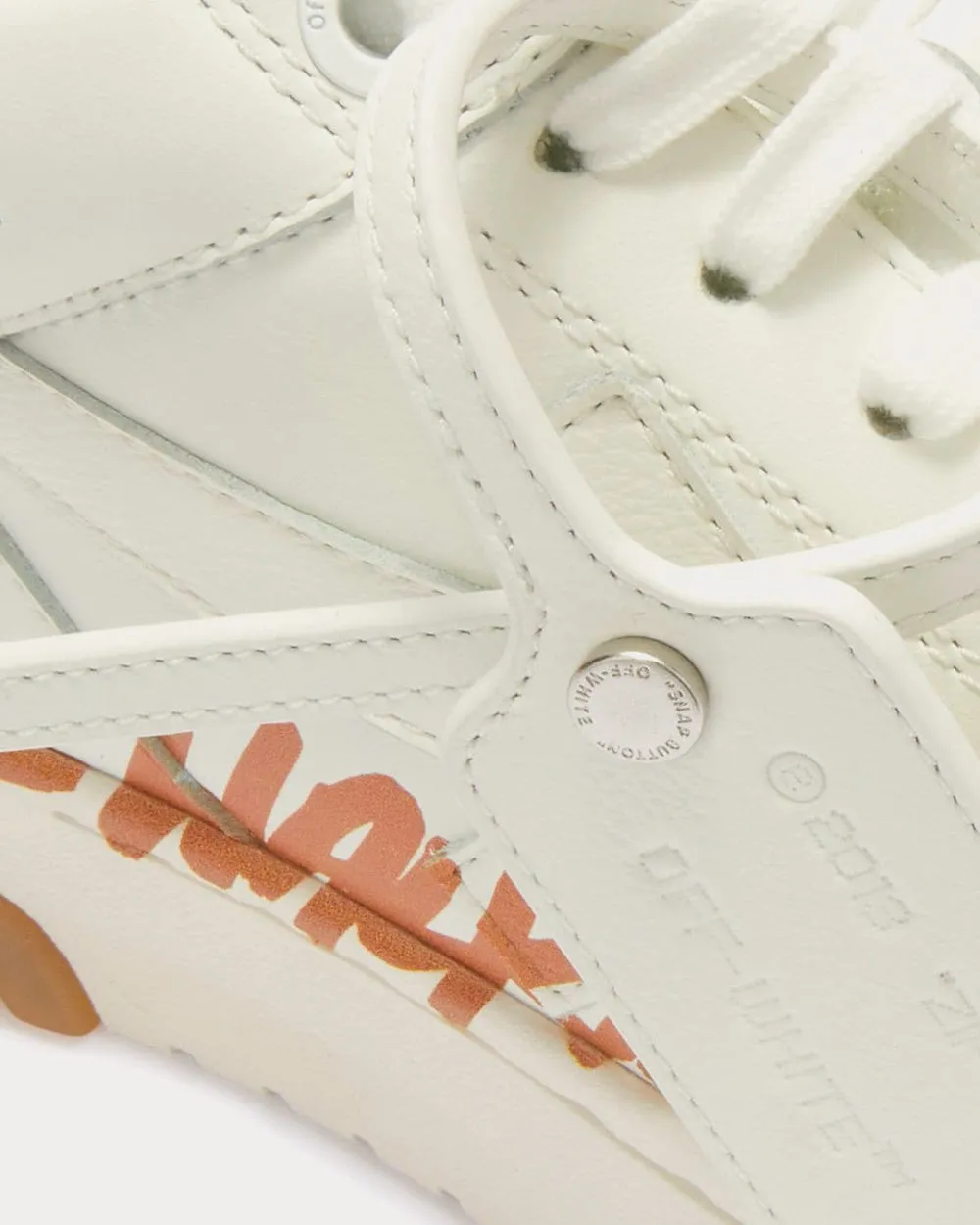 Out Of Office "Ooo" "For Walking" White / Terracotta Low Top Sneakers
