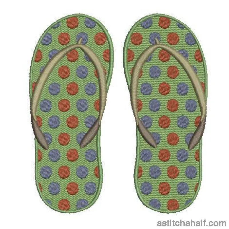 Polka Dot Flip Flops