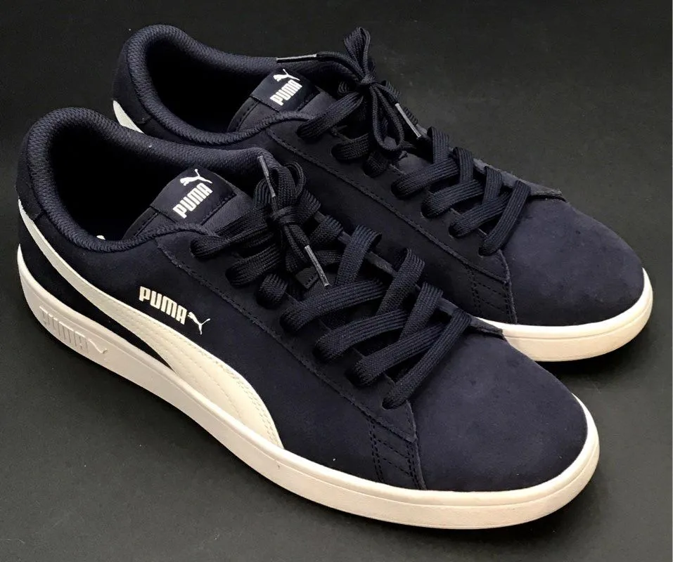 Puma Men's Smash V2 364989-04 Blue Low-Top Athletic Shoes - Size 11