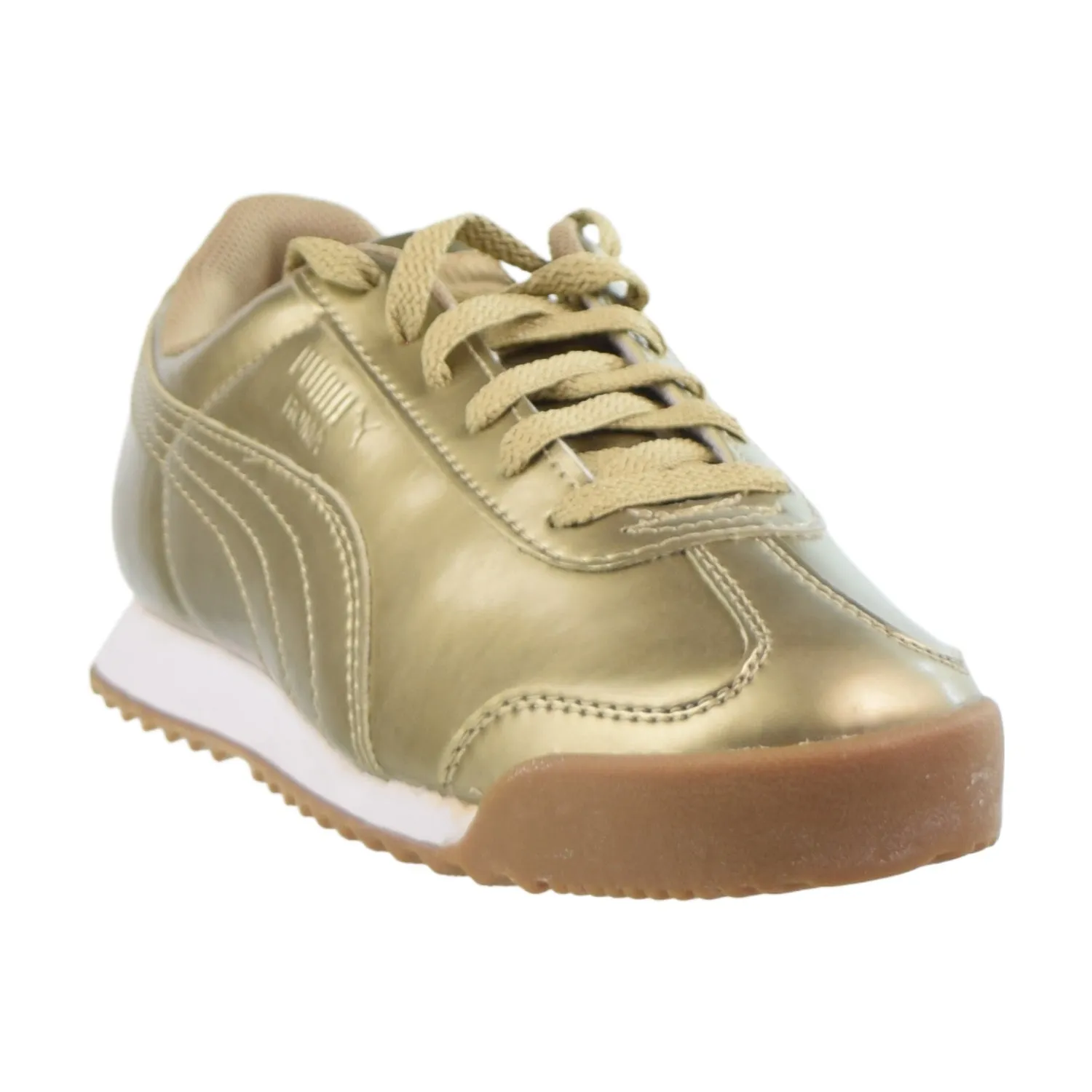 Puma Roma Pnt Little Kids' Shoes Metallic Gold-White
