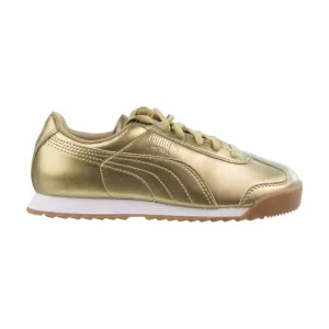 Puma Roma Pnt Little Kids' Shoes Metallic Gold-White