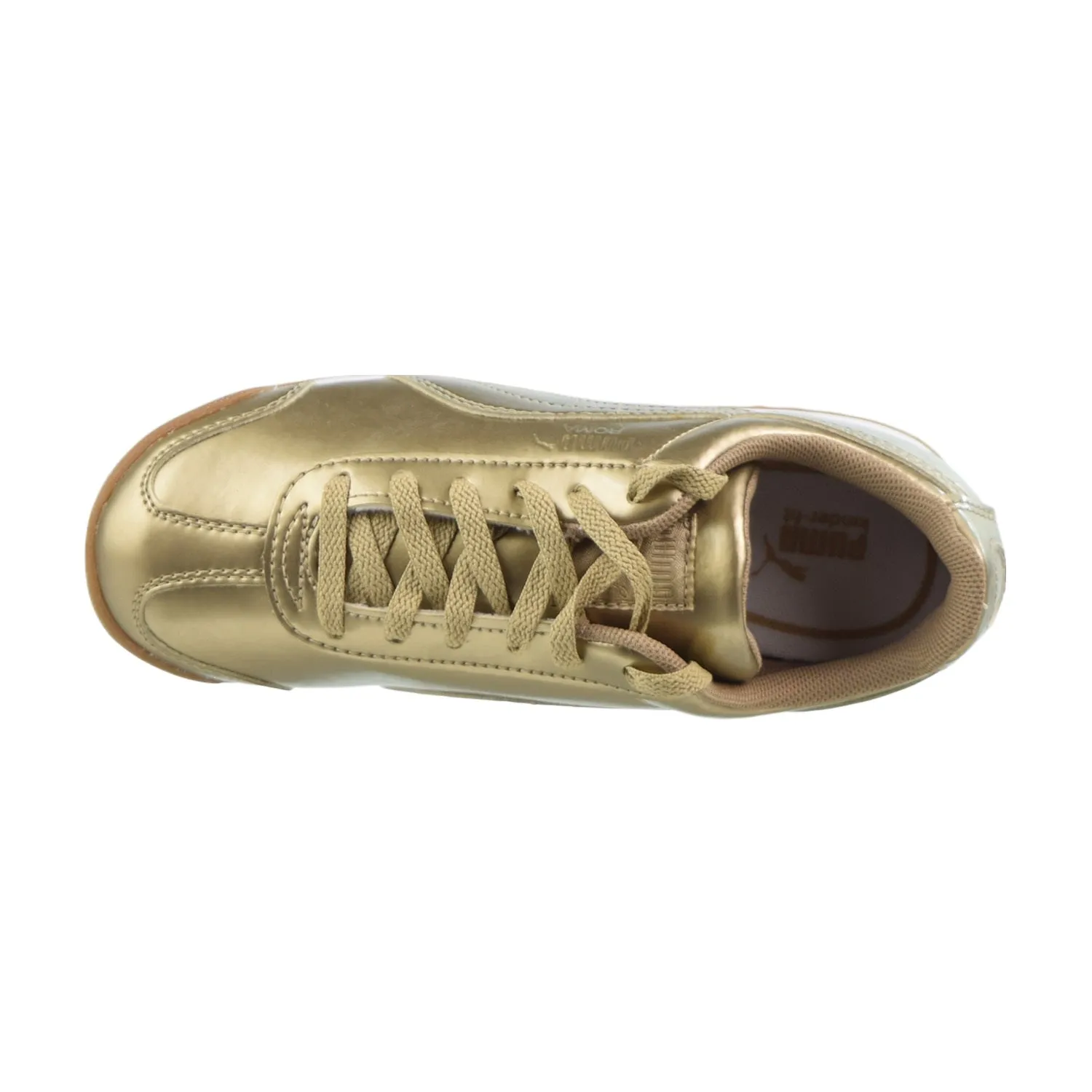 Puma Roma Pnt Little Kids' Shoes Metallic Gold-White