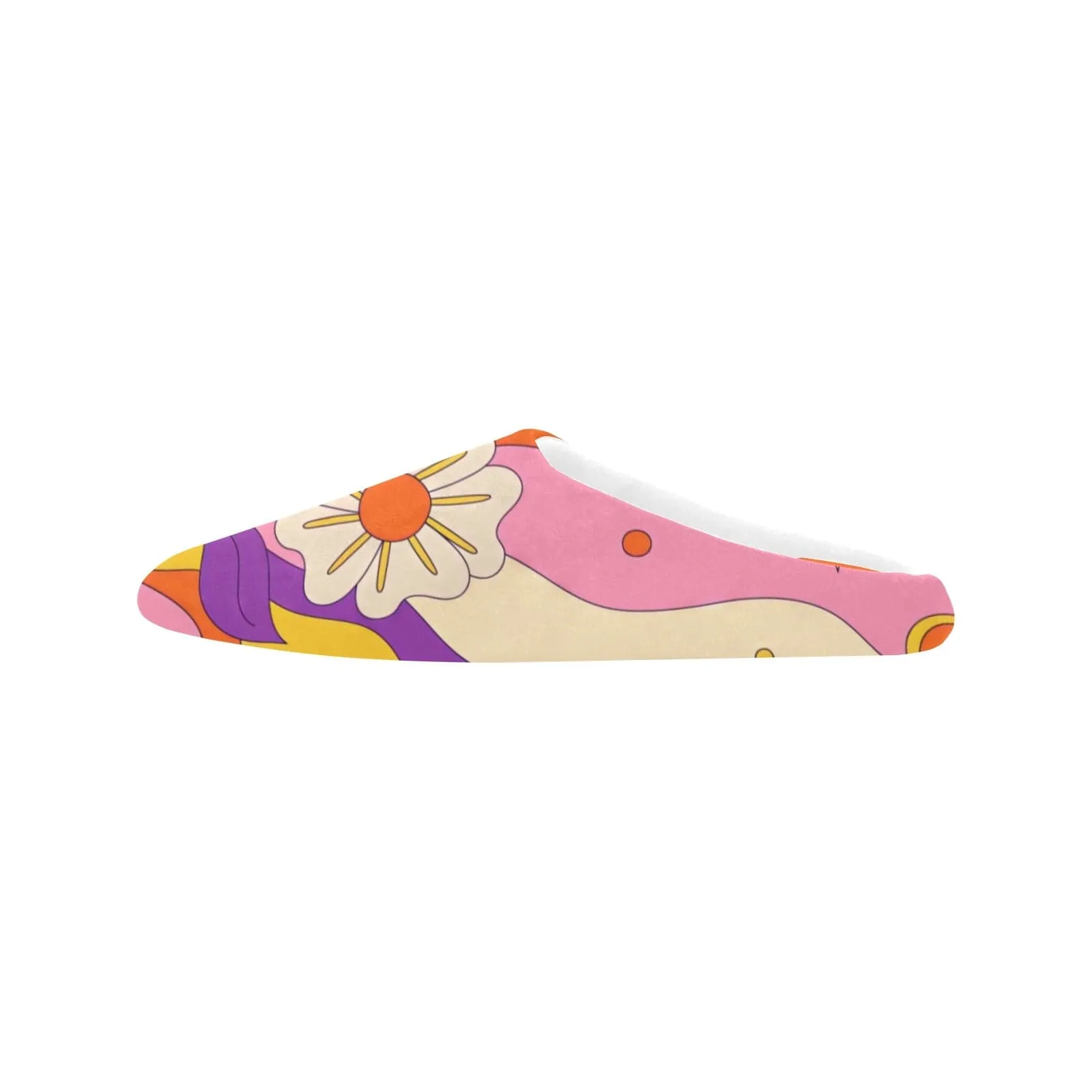 Retro Groovy Boho Flower Power Bedroom Slippers - 781623