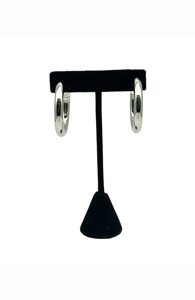 RhodiumThick Hoop 1.25"