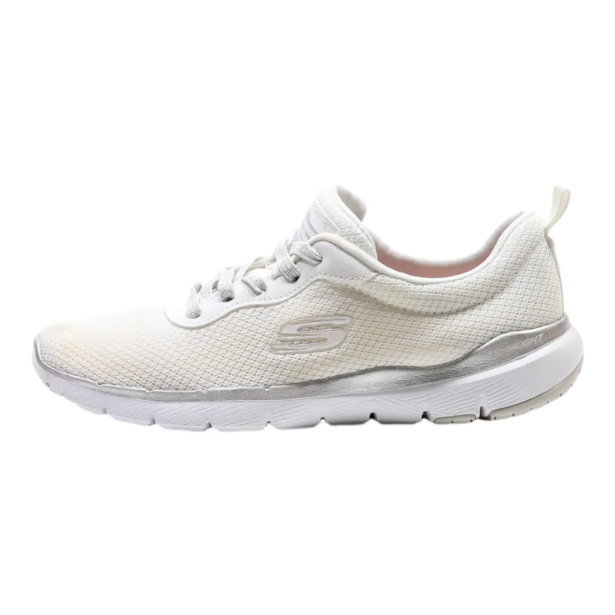 SKECHERS Sneaker Trainers White Synthetic Womens UK 4