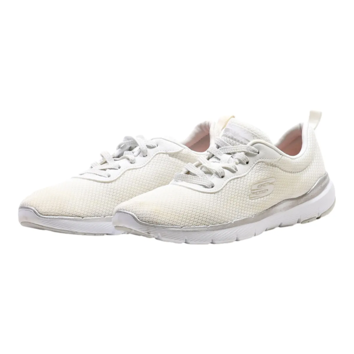 SKECHERS Sneaker Trainers White Synthetic Womens UK 4