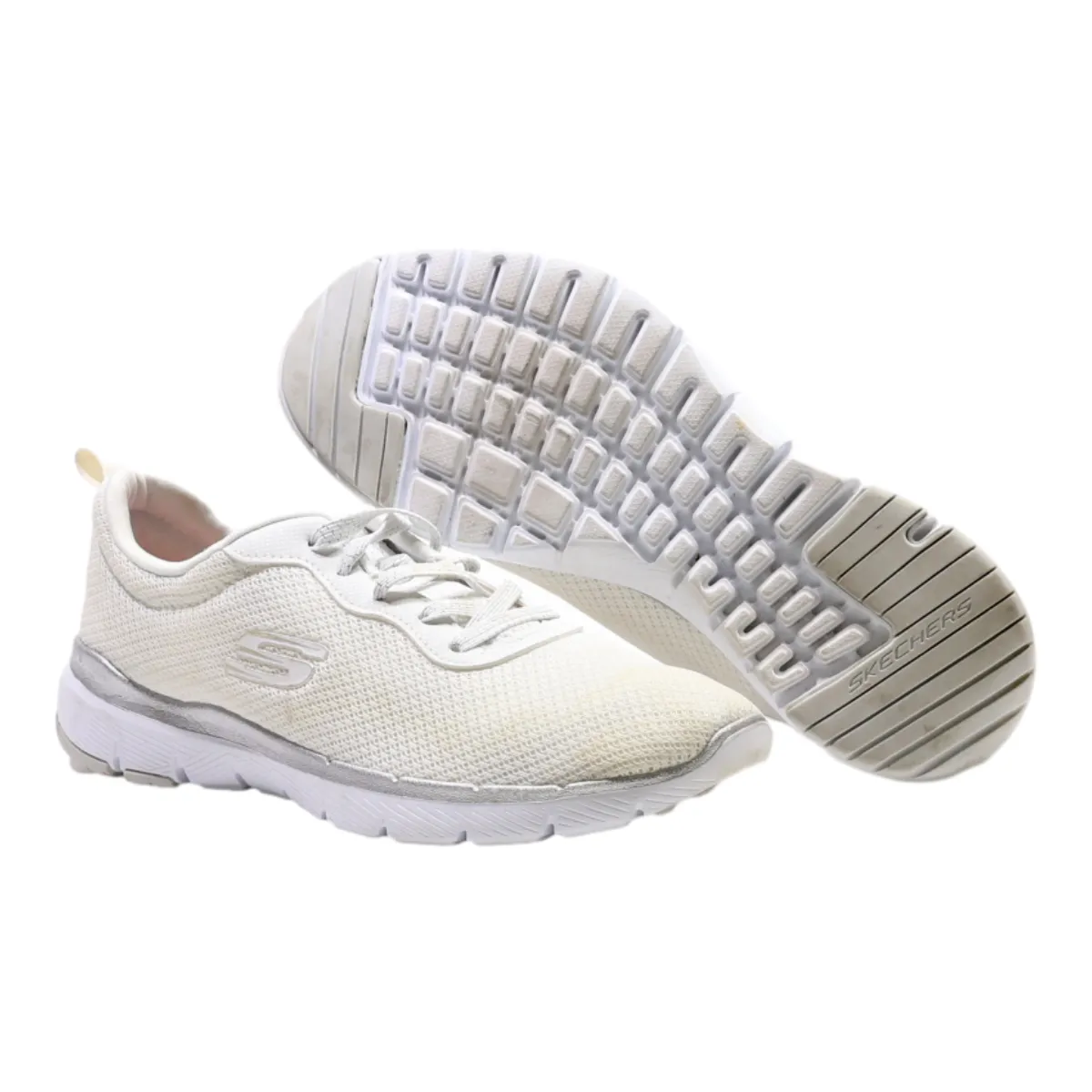 SKECHERS Sneaker Trainers White Synthetic Womens UK 4