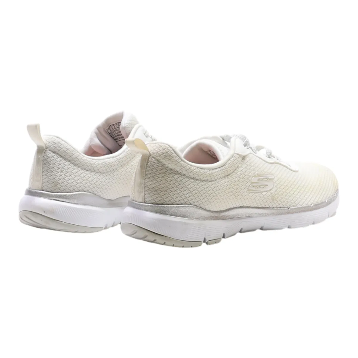 SKECHERS Sneaker Trainers White Synthetic Womens UK 4