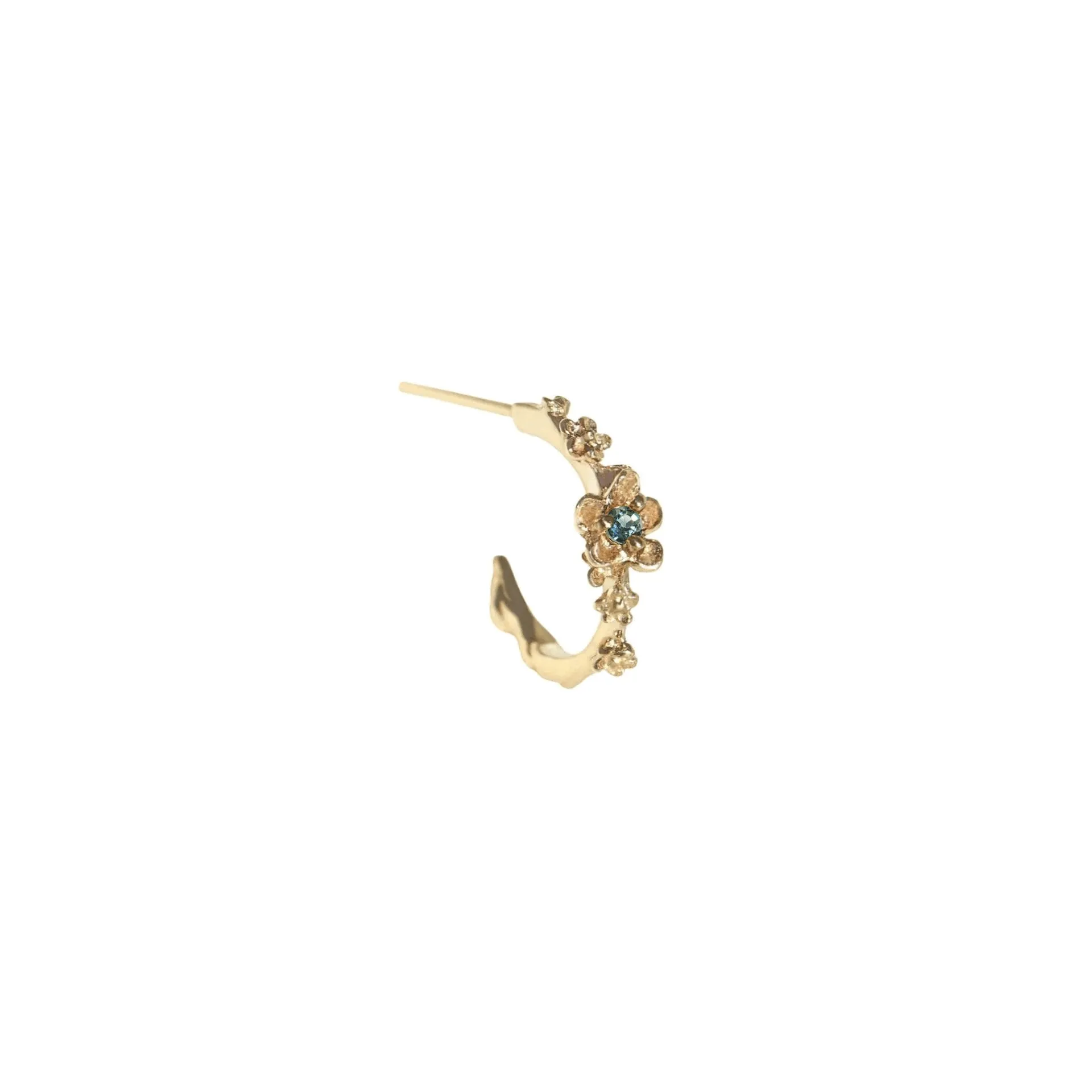 Small Buttercup Hoop with Alternate Stone