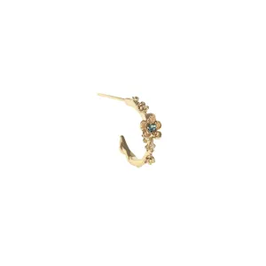 Small Buttercup Hoop with Alternate Stone