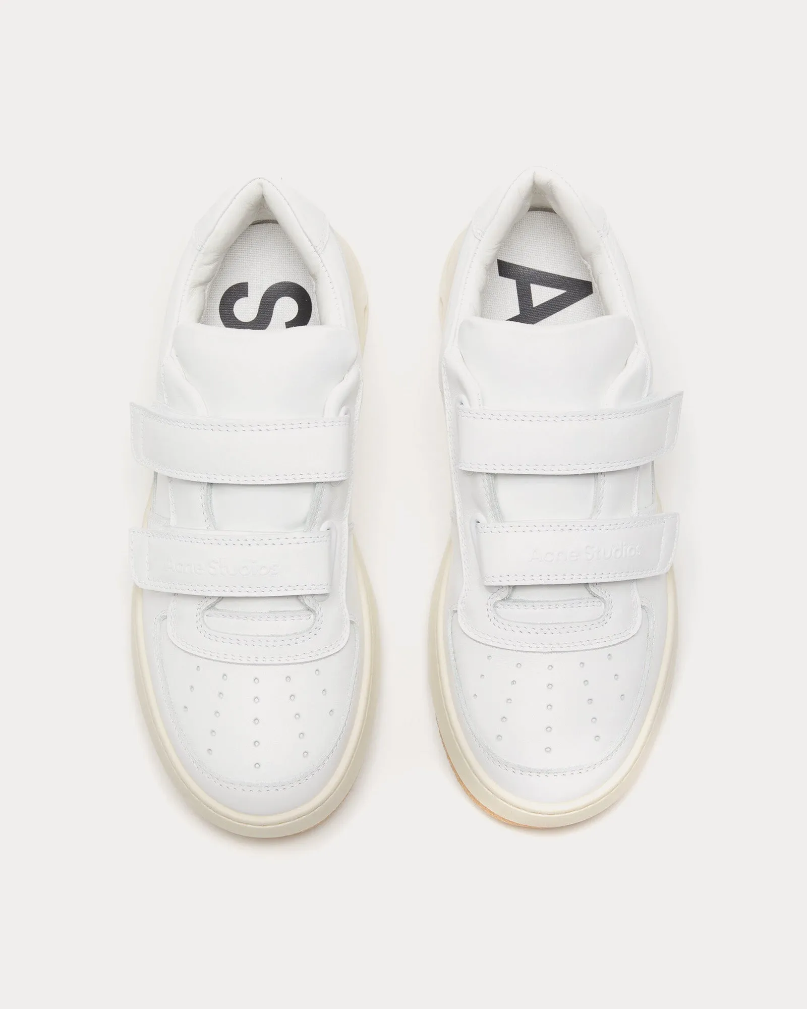 Steffey U Friend Updated Velcro Strap Optic White / Ecru Low Top Sneakers