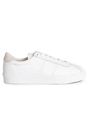 SUPERGA 2843 CLUB S COMFORT LEATHER - WHITE/PALE PINK LILAC