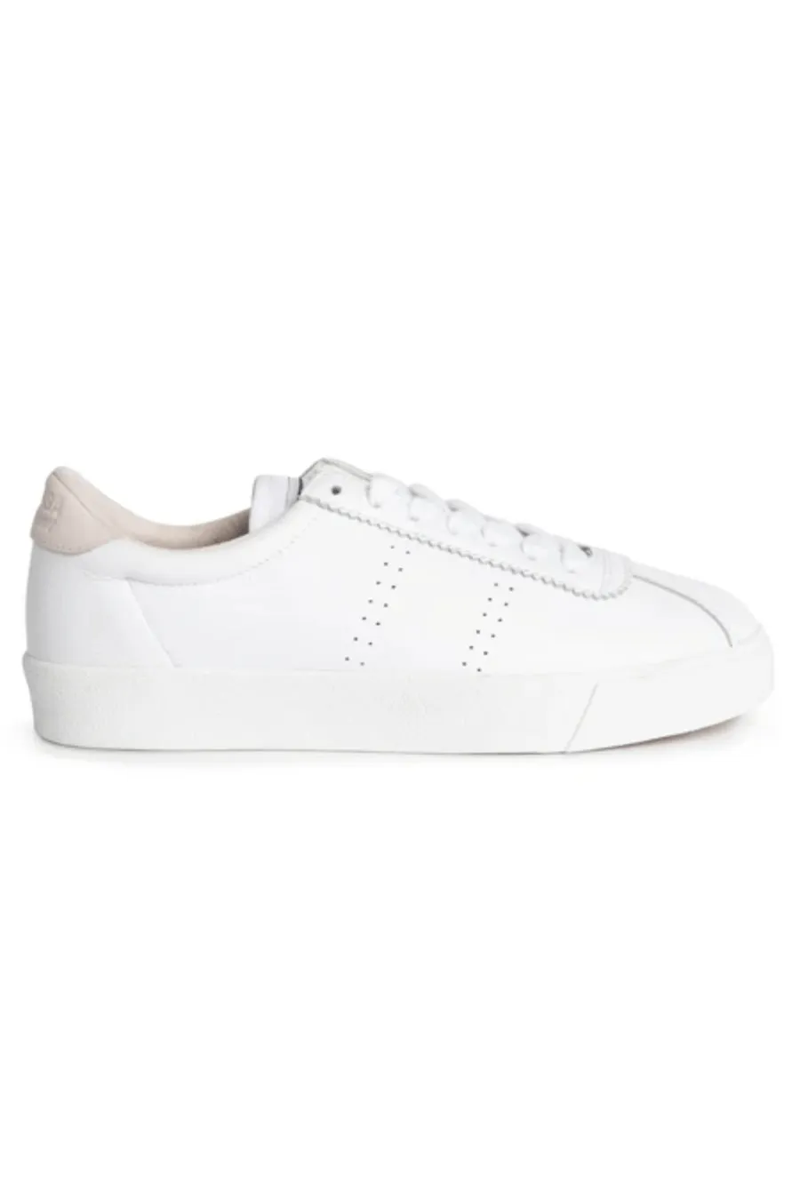 SUPERGA 2843 CLUB S COMFORT LEATHER - WHITE/PALE PINK LILAC